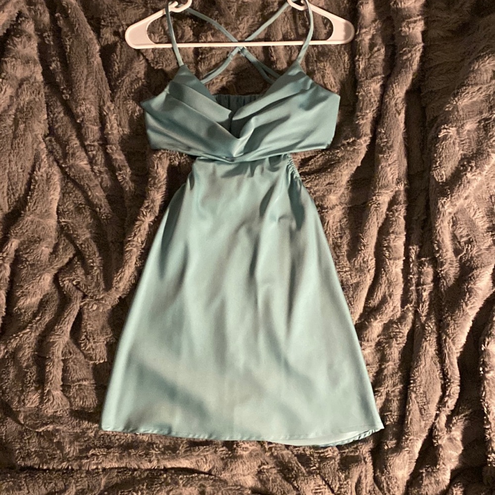 Aqua mini cut out dress, s